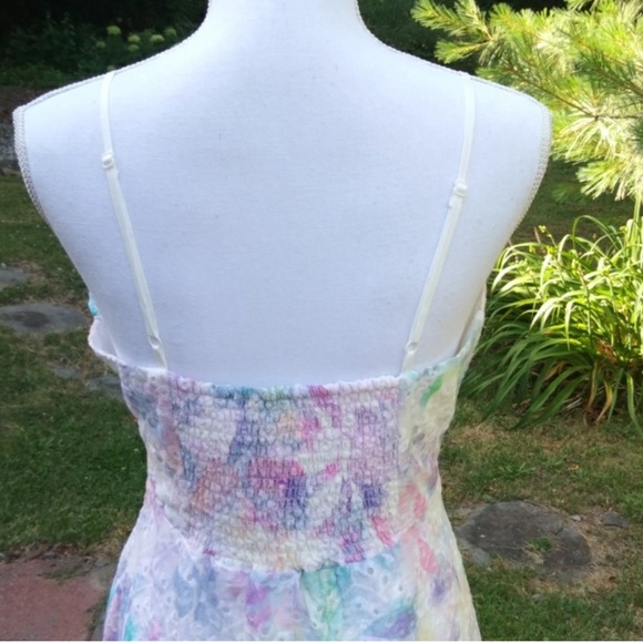 Adyson Parker Cotton Eyelet Embroidered Watercolor Maxi Dress size Large - Picture 8 of 12